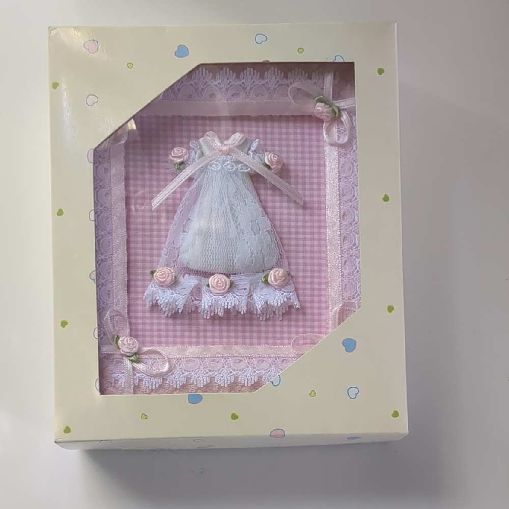 Pink and White Lace Doll Dress Set